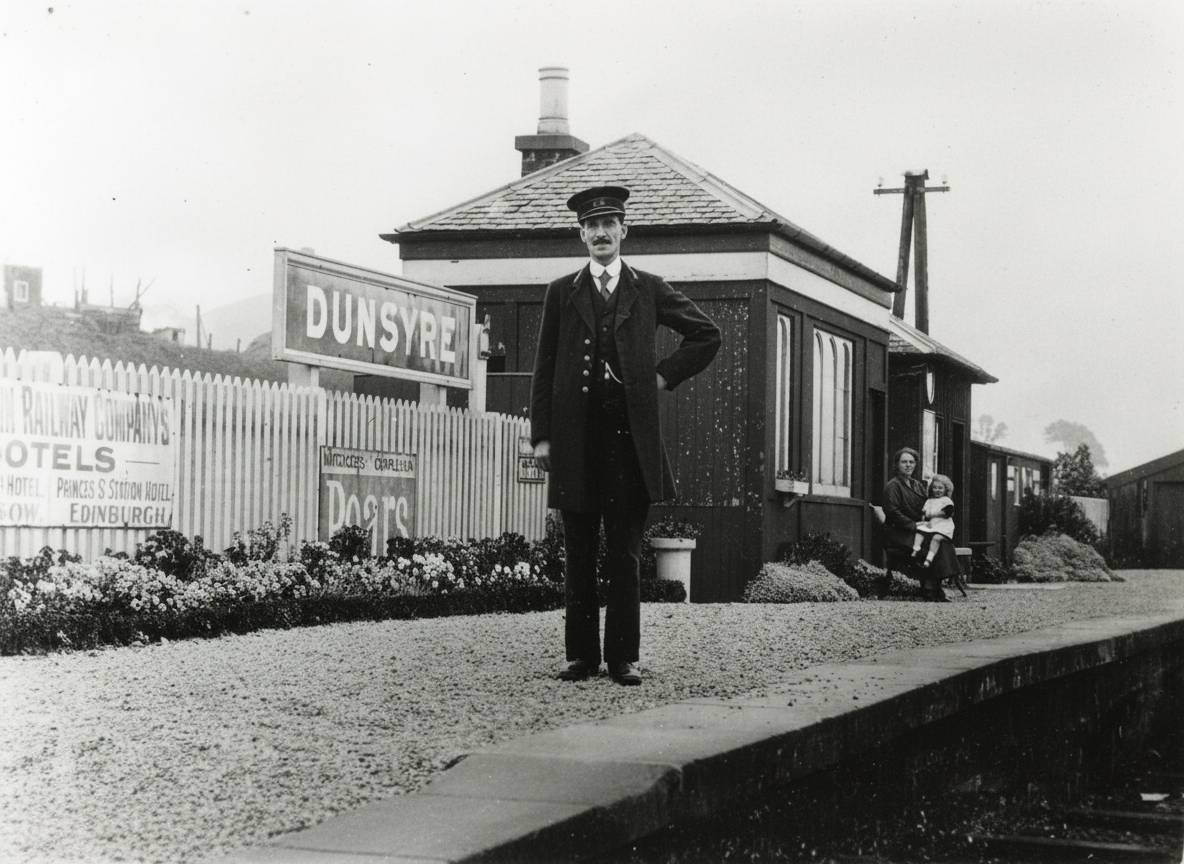 Dunsyre railway station on the Dolphinton Branch