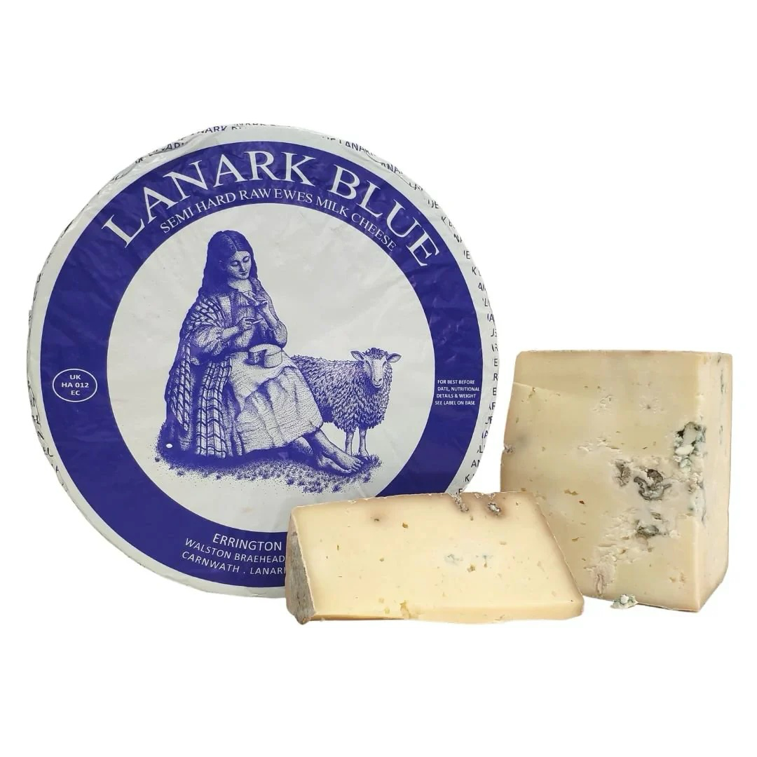 Lanark Blue cheese, made from the milk of Lacaune ewes at Walston Braehead Farm near Carnwath